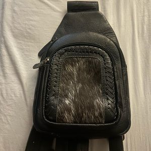 Genuine cowhide bumbag/backpack